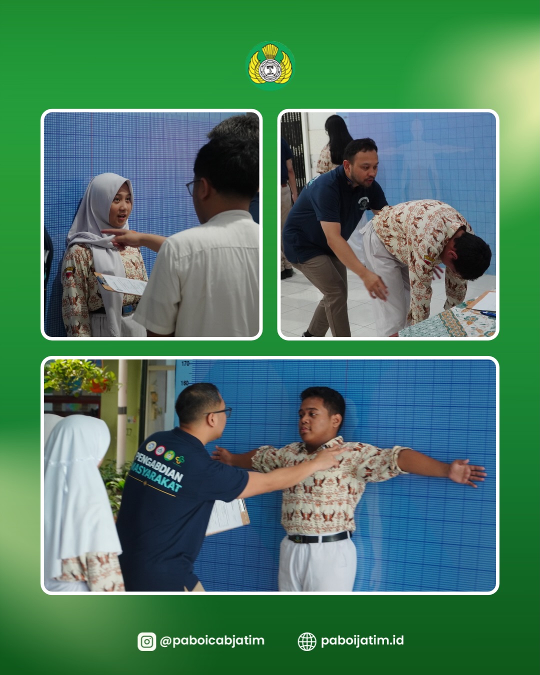 PABOI Jawa Timur dalam kegiatan skrining skoliosis di sekolah